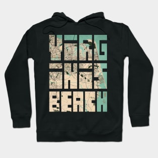 Virginia Beach, USA City Map - Vintage Hoodie